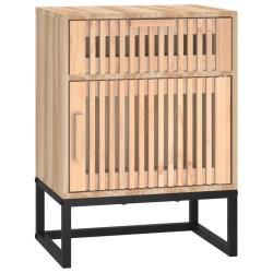 Table de chevet 40x30x55,5 cm bois d’ingénierie et fer 626716626716