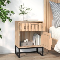 Table de chevet 40x30x55,5 cm bois d’ingénierie et fer 626716626716