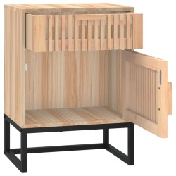Table de chevet 40x30x55,5 cm bois d’ingénierie et fer 626716626716