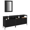 Meubles de salle de bain 3 pcs Noir Bois d'ingénierie 626717626717