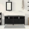 Meubles de salle de bain 3 pcs Noir Bois d'ingénierie 626717626717