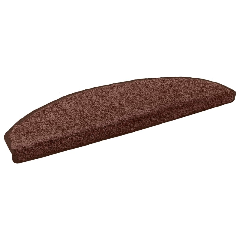 Tapis d'escalier auto-adhésifs 15 pcs Marron 80 x 24,5 x 3,5 cm 626718626718