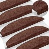 Tapis d'escalier auto-adhésifs 15 pcs Marron 80 x 24,5 x 3,5 cm 626718626718