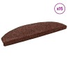 Tapis d'escalier auto-adhésifs 15 pcs Marron 80 x 24,5 x 3,5 cm 626718626718