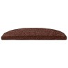 Tapis d'escalier auto-adhésifs 15 pcs Marron 80 x 24,5 x 3,5 cm 626718626718