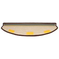 Tapis d'escalier auto-adhésifs 15 pcs Marron 80 x 24,5 x 3,5 cm 626718626718