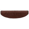 Tapis d'escalier auto-adhésifs 15 pcs Marron 80 x 24,5 x 3,5 cm 626718626718