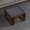 Table basse avec LED infini chêne fumé 50x53x30 cm 626721626721