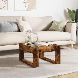 Table basse avec LED infini chêne fumé 50x53x30 cm 626721626721