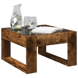 Table basse avec LED infini chêne fumé 50x53x30 cm 626721626721