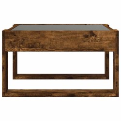 Table basse avec LED infini chêne fumé 50x53x30 cm 626721626721