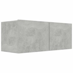 Meuble TV Gris béton 80x30x30 cm Bois d’ingénierie 626722626722