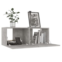 Meuble TV Gris béton 80x30x30 cm Bois d’ingénierie 626722626722