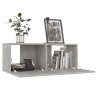 Meuble TV Gris béton 80x30x30 cm Bois d’ingénierie 626722626722