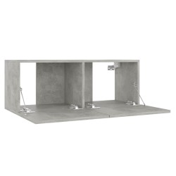 Meuble TV Gris béton 80x30x30 cm Bois d’ingénierie 626722626722