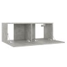 Meuble TV Gris béton 80x30x30 cm Bois d’ingénierie 626722626722