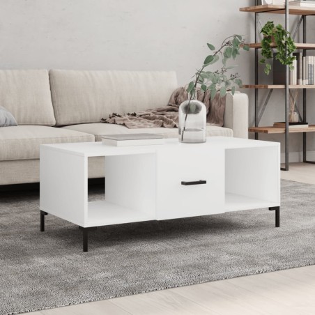 Table basse blanc 102x50x40 cm bois d'ingénierie 626723626723