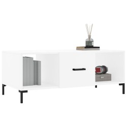 Table basse blanc 102x50x40 cm bois d'ingénierie 626723626723