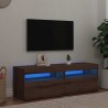 Meubles TV avec lumières LED 2 pcs chêne artisanal 626724626724