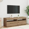 Meubles TV avec lumières LED 2 pcs chêne artisanal 626724626724