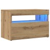 Meubles TV avec lumières LED 2 pcs chêne artisanal 626724626724