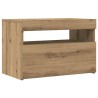 Meubles TV avec lumières LED 2 pcs chêne artisanal 626724626724