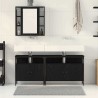 Meubles de salle de bain 3 pcs Noir Bois d'ingénierie 626726626726