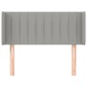 Tête de lit avec oreilles Gris clair 103x16x78/88 cm Tissu 626729626729