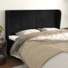 Tête de lit avec oreilles Noir 203x23x118/128 cm Velours 626731626731