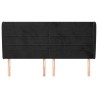 Tête de lit avec oreilles Noir 203x23x118/128 cm Velours 626731626731