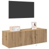 Meuble TV mural 100 x 35 x 31 cm Chêne artisanal 626733626733