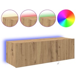 Meuble TV mural 100 x 35 x 31 cm Chêne artisanal 626733626733