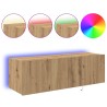 Meuble TV mural 100 x 35 x 31 cm Chêne artisanal 626733626733