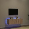 Meuble TV mural 100 x 35 x 31 cm Chêne artisanal 626733626733