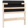 Tête de lit capitonnée Marron et Noir 75 cm Pin massif 626737626737