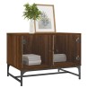 Table basse avec portes en verre chêne marron 68,5x50x50 cm 626740626740