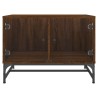 Table basse avec portes en verre chêne marron 68,5x50x50 cm 626740626740
