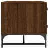 Table basse avec portes en verre chêne marron 68,5x50x50 cm 626740626740