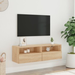 Meuble TV mural chêne sonoma 100x30x30 cm bois d'ingénierie 626742626742