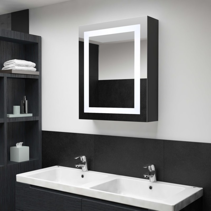 Armoire de salle de bain à miroir LED 50x13x70 cm 626743626743