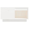 Table basse Blanc 60x61x32,5 cm Bois massif de pin 626744626744