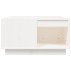 Table basse Blanc 60x61x32,5 cm Bois massif de pin 626744626744