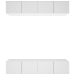 Meubles TV 4 pcs blanc 80x30x30 cm bois d'ingénierie 626745626745