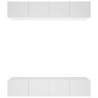 Meubles TV 4 pcs blanc 80x30x30 cm bois d'ingénierie 626745626745