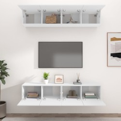 Meubles TV 4 pcs blanc 80x30x30 cm bois d'ingénierie 626745626745