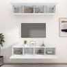 Meubles TV 4 pcs blanc 80x30x30 cm bois d'ingénierie 626745626745