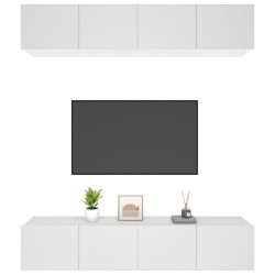 Meubles TV 4 pcs blanc 80x30x30 cm bois d'ingénierie 626745626745