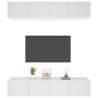 Meubles TV 4 pcs blanc 80x30x30 cm bois d'ingénierie 626745626745