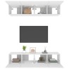 Meubles TV 4 pcs blanc 80x30x30 cm bois d'ingénierie 626745626745