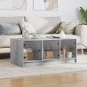 Table basse avec portes en verre sonoma gris 102x50x42 cm 626746626746